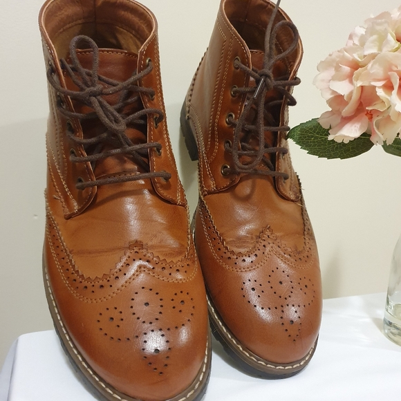 Mens Brown Dress Boot 👢 Size 9 - Picture 4 of 6